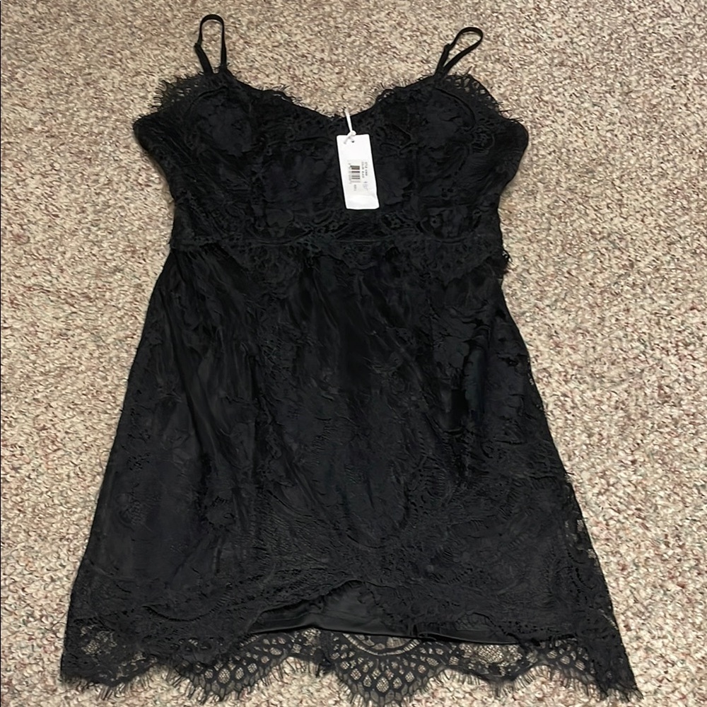 Glamorous Black Lace mini dress